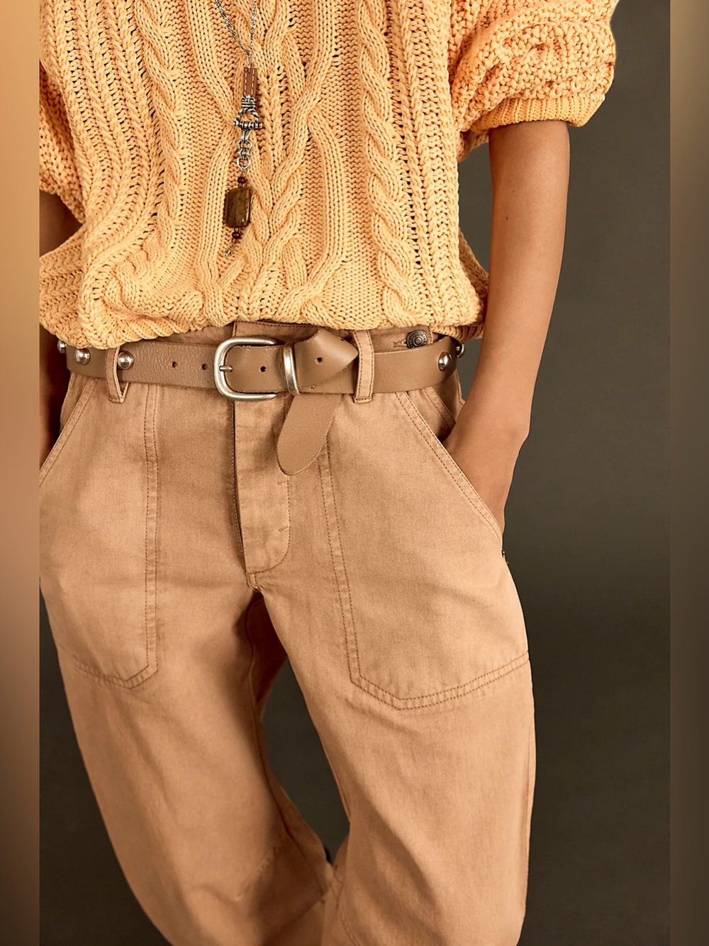 NWOT We The Free Crystal Skies Barrel Pants ~Macchiato~ - Picture 6 of 6